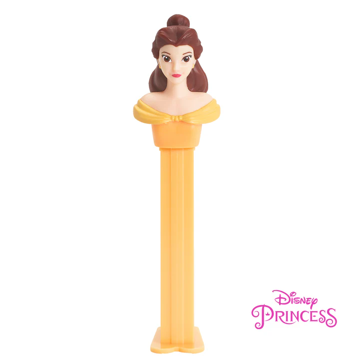 Pez 'Disney Princess' Dispenser with 3 Candy rolls - Belle - Hair Down