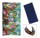 Stained Glass Design and Navy Headband/Scarf Set