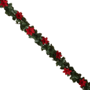 Poinsettia and Holly 20" Chain Garland - - Christmas >> Garland - by Sterling - view 2
