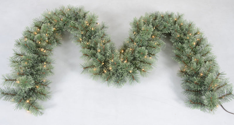 Ponderosa Pine Lighted Garland - 108 inches x 12 inches