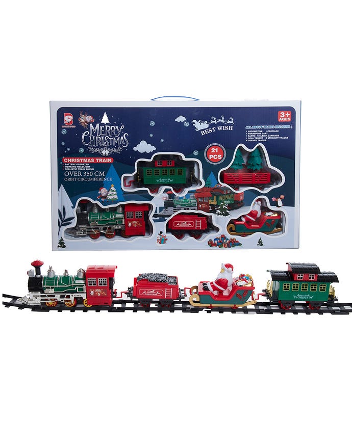 Battery Operated Musical Santa Train Christmas Decoration – The Country ...