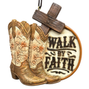 Western "Walk By Faith" Resin Ornament - Christmas >> Ornaments >> Inspirational - by Kurt Adler
