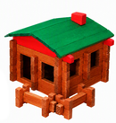 All Wooden 200-Piece Log Cabin Building Set