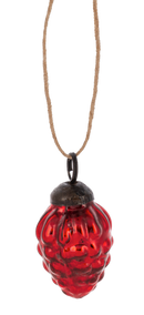 Red Mercury Glass Pinecone Ornament