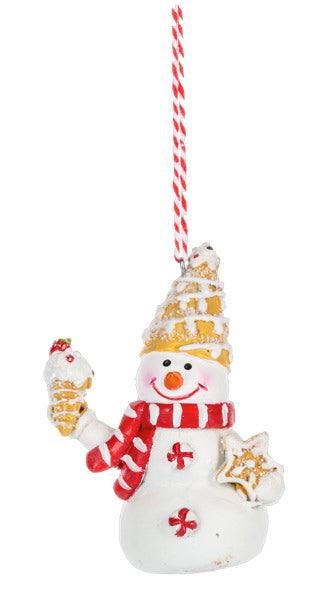 Sweet Snowman Ornament - Star Cookie