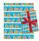 Holiday Children’s Roll Wrap – Gingerbread Village Pattern – 30" x 168"