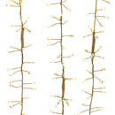 Warm White Superbright Twinkle Gold Wire Cluster Garland