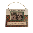 Pet Photo Frame Ornament - All year I've been Mostly Nice