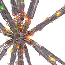 Silver Glitter Starburst Tree Topper - 12 Inch Multicolor