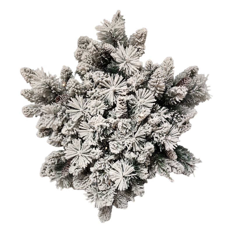 32" Battery-Operated Pre-Lit LED Snowflake Wreath