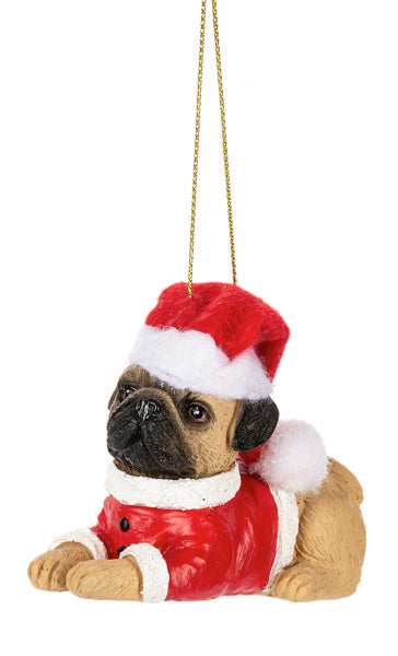 Fleas Navidad Dog Ornament - Pug