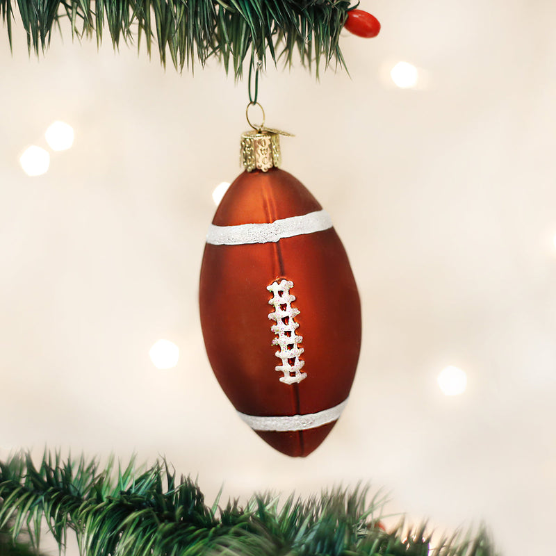 Football Glass Ornament - The Country Christmas Loft