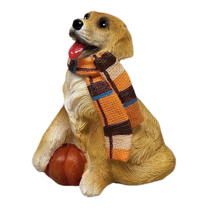 Charming Harvest Golden Retriever Figurine
