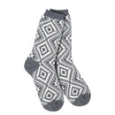 World's Softest Weekend Aztec Crew - Charcoal - Clothing >> Socks >> Adult