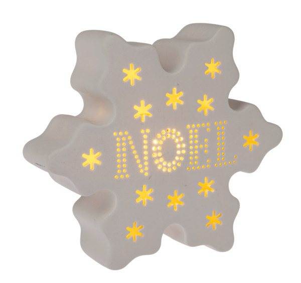 LED Light Up Snowflake Figurine - Noel