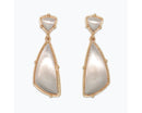 Geometric Drop Earrings with Gold Trim - Gift Shoppe >> Jewelry >> Earrings - by Periwinkle By Barlow
