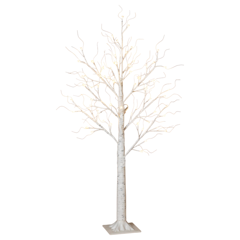 Lighted Birch Tree - 4 Foot - 64 LED Warm White Lights