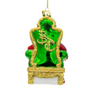 Bellissimo Glass Santa On Throne Ornament