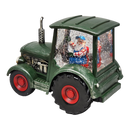 Lighted Water Globe Tractor with Santa Driving