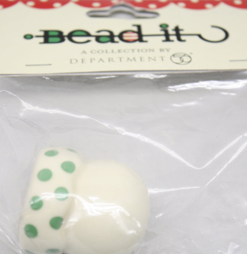 Bead It - Bead Body White With Green Dots - The Country Christmas Loft