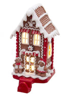 Lighted Gingerbread House Stocking Hanger - - The Country Christmas Loft
