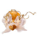 16 inch Cream/Gold Lighted Angel Treetop