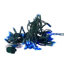 50-Light 5mm Blue LED Green Wire Light Set - Christmas >> Lighting - by Kurt Adler