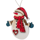 Jolly's Heartfelt Winter: Hand-Painted Plywood Ornament