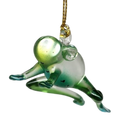 Playful Frog Glass Ornament