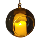 Battery-Operated Lighted LED Candle In Glass Ball Ornament