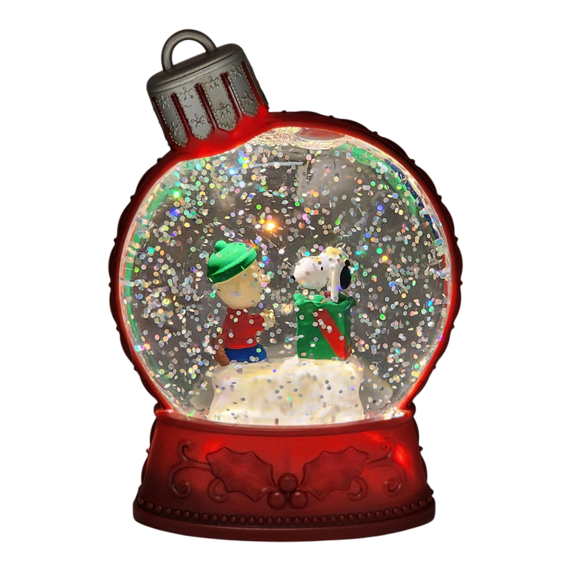Peanuts Lighted Holiday Shimmer - Charlie Brown and Snoopy
