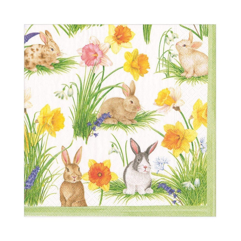Bunnies And Daffodils - Lunch Napkin