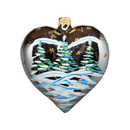 Country Heart Ornament - Silver base