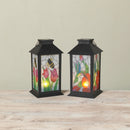Solar Powered Stained Glass Style 11" Lantern - - Home & Living >> Garden - by Gerson