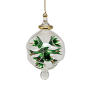 Blown Glass Pierced Starburst Ornament - Green