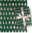 Glitter Accented Roll Wrap - 30" x 96" - Evergreen Enchantment