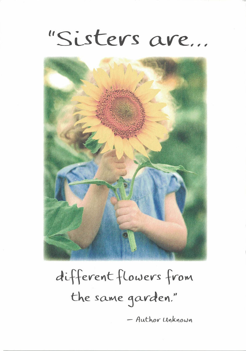 Sisters are different flowers from the same garden - Greeting Card - The Country Christmas Loft