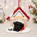Ceramic Doghouse Ornament - Pug - Black - Animals - by E&S Pets - view 2
