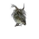 Faux Fur Owl Figurine Feathers Up