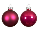 Glass 2.4" Ornaments - 10 piece Set - Festive Pink