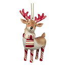 Candy Cane Standing Reindeer Ornament