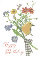 Wildflower Songbird Birthday Card  - Birthday Card - Gift Shoppe >> Greeting Cards >> Birthday - by Leanin Tree