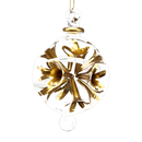 Pierced 3" Glass Ball - Gold
