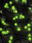 Jingle Bright 100 LED Light Set - Green - Green Wire - Christmas >> Lighting - by Kurt Adler - view 2