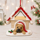 Ceramic Doghouse Ornament - Sharpei - Animals - by E&S Pets
