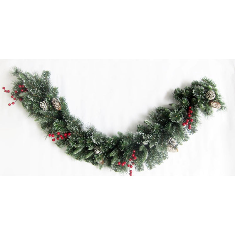 6' X 12in Decorated Lit Garland - The Country Christmas Loft