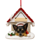 Ceramic Doghouse Ornament - Chihuahua Black
