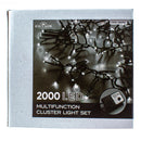 Cool White 2000 LED Multifunction Cluster Garland