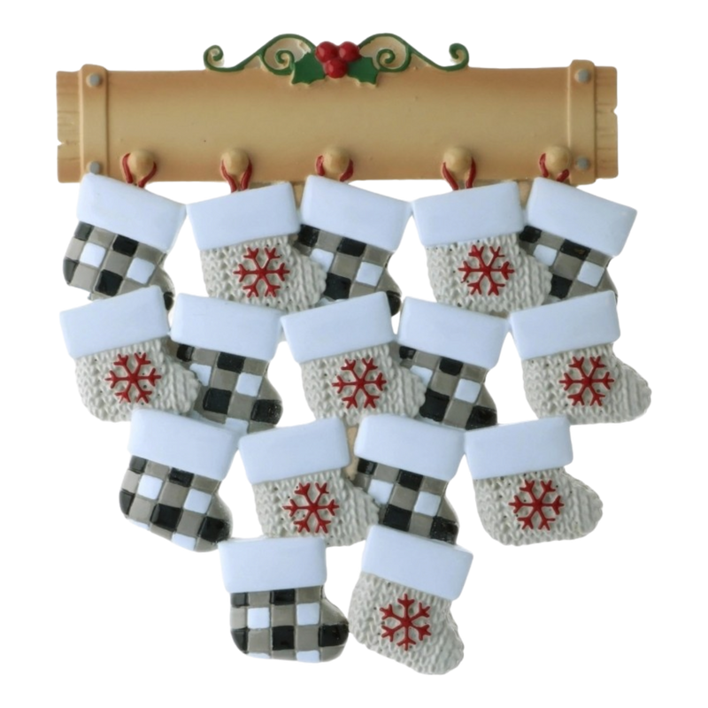 Stocking Family Up To 16 Ornament