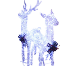 Lighted Reindeer Couple - 52 Inches tall